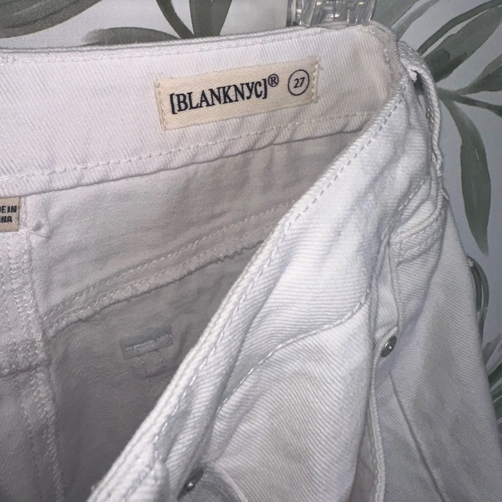 BLANK NYC White Denim Fringe Rhinestone Mini Skirt - Picture 6 of 8